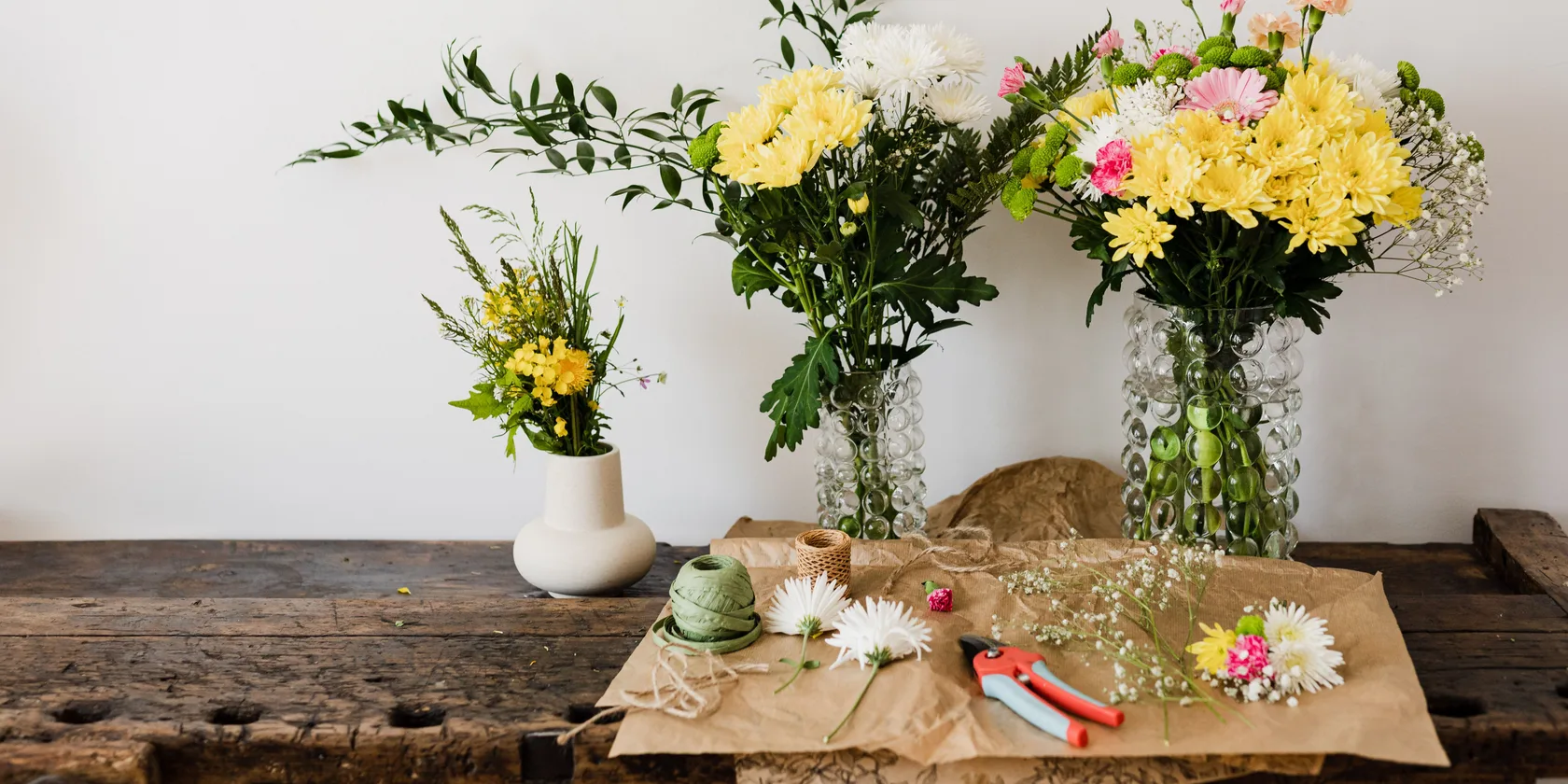 Seasonal blooms, gathered by hand.